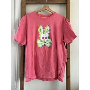 Psycho Bunny Shirt Women’s Size 7 Pink Short Sleeve T-Shirt  Graphic Print